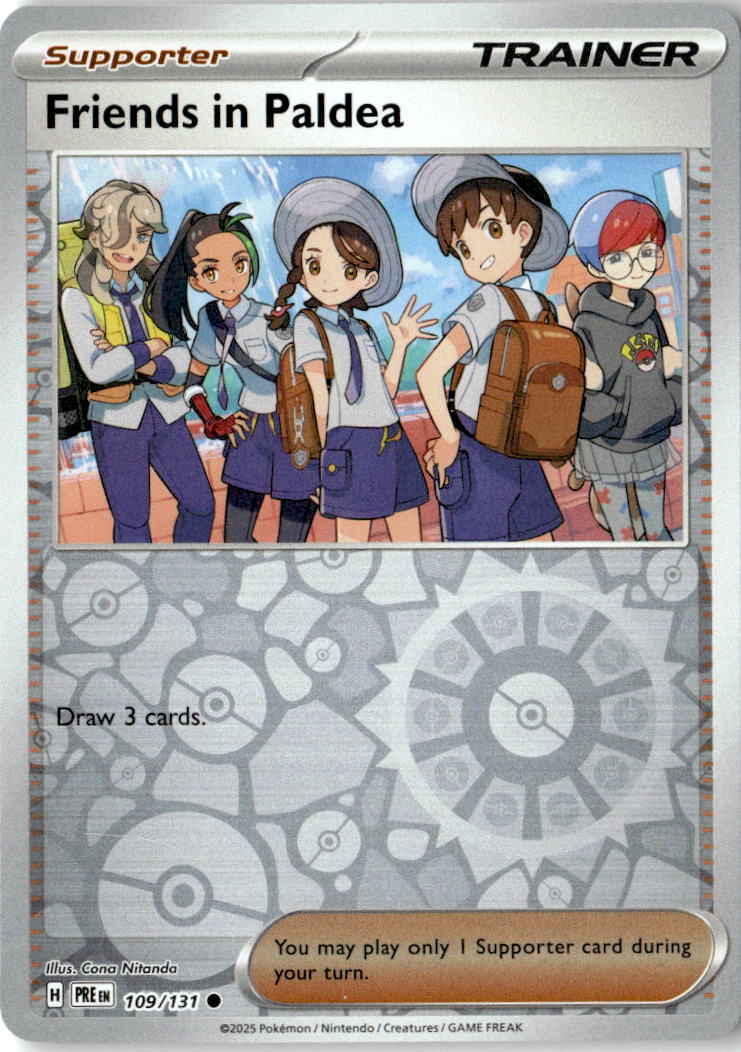 Front of Friends in Paldea 109/131 from Prismatic Evolutions