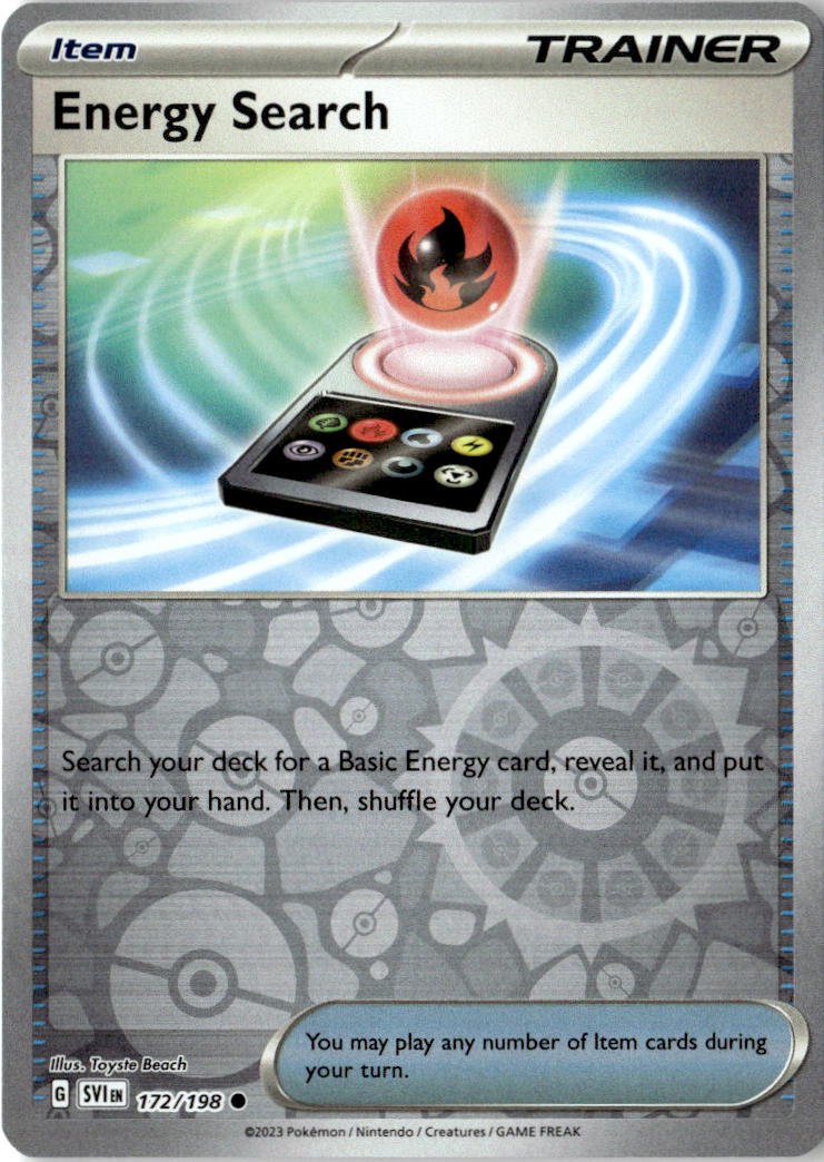 Front of Energy Search 172/198 from Scarlet & Violet Base Set