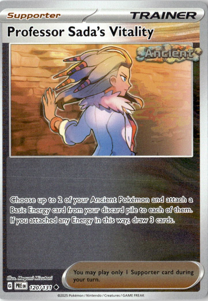 Front of Professor Sada's Vitality 120/131 from Prismatic Evolutions