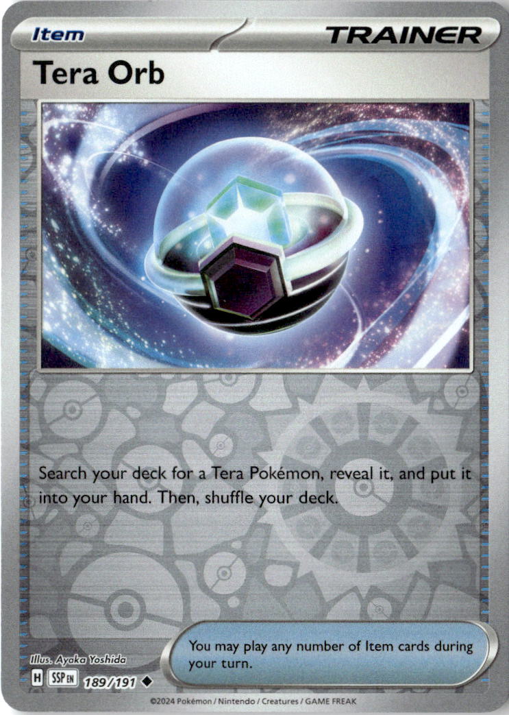 Front of Tera Orb 189/191 from Surging Sparks