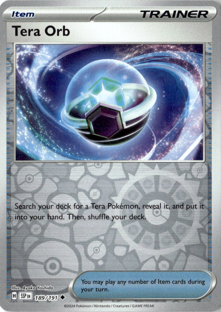Front of Tera Orb 189/191 from Surging Sparks