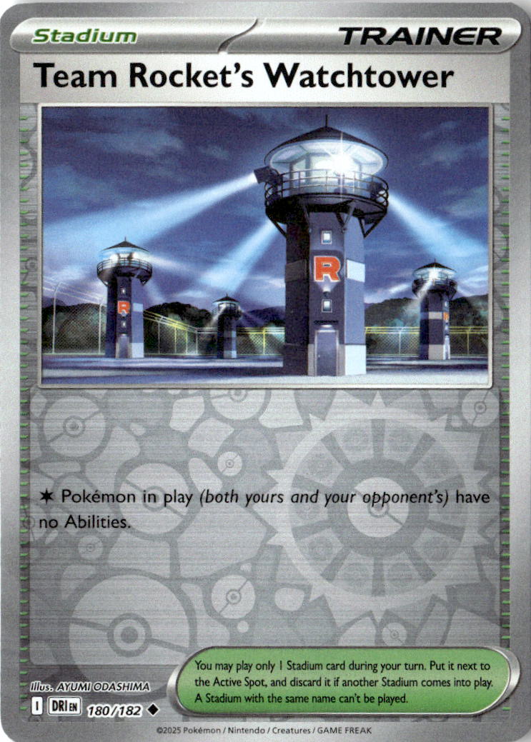Front of Team Rocket's Watchtower 180/182 from Destined Rivals