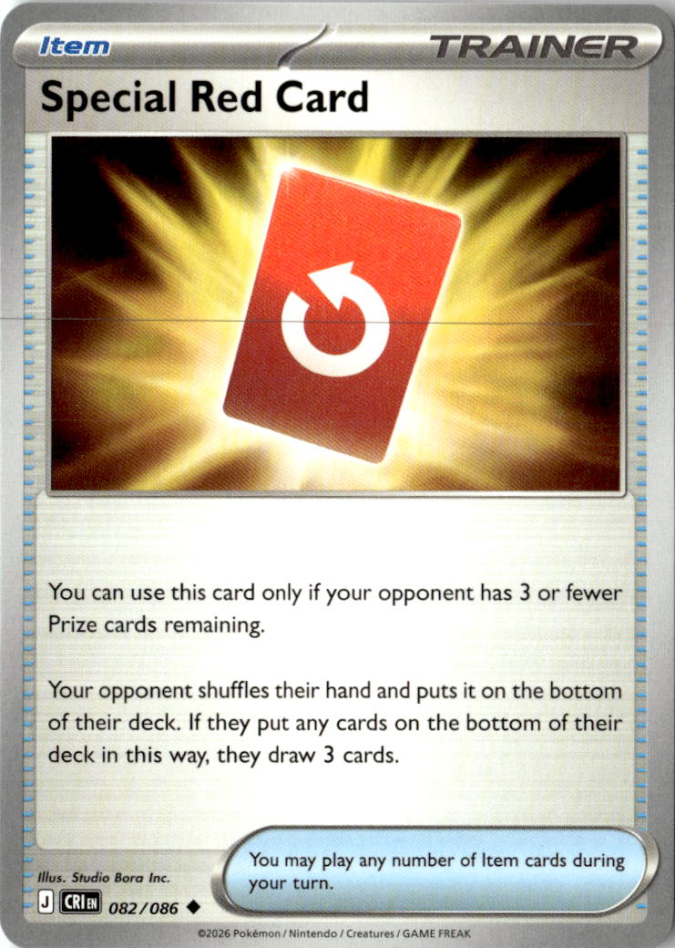 Front of Special Red Card 082/086 from Chaos Rising