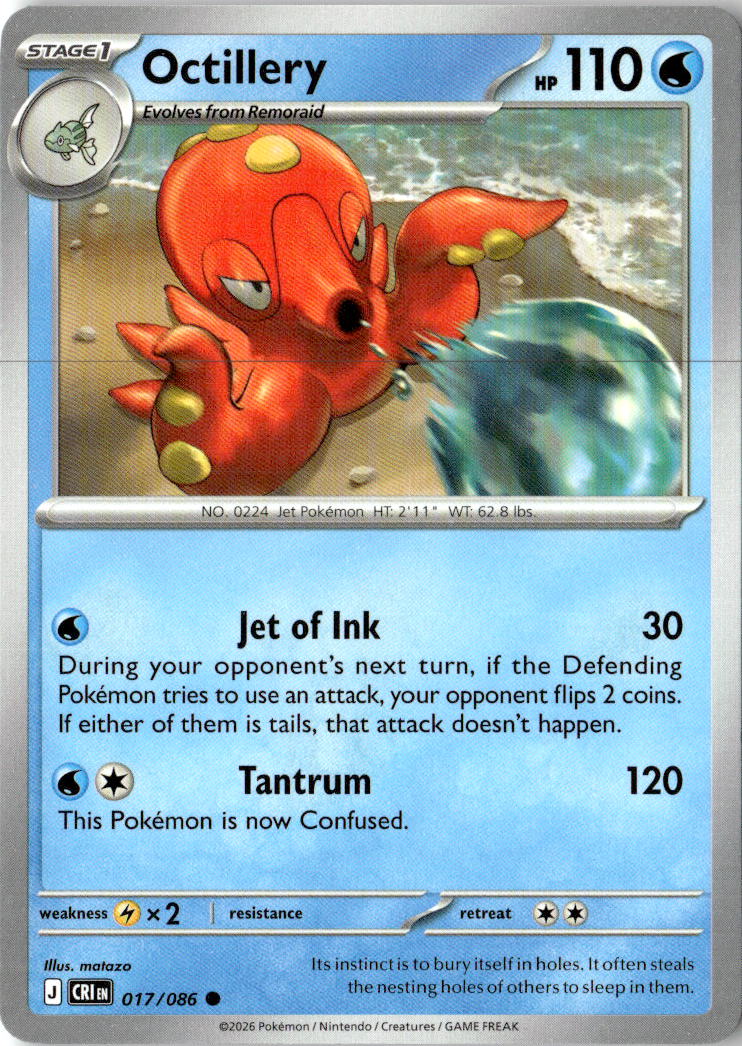 Front of Octillery 017/086 from Chaos Rising