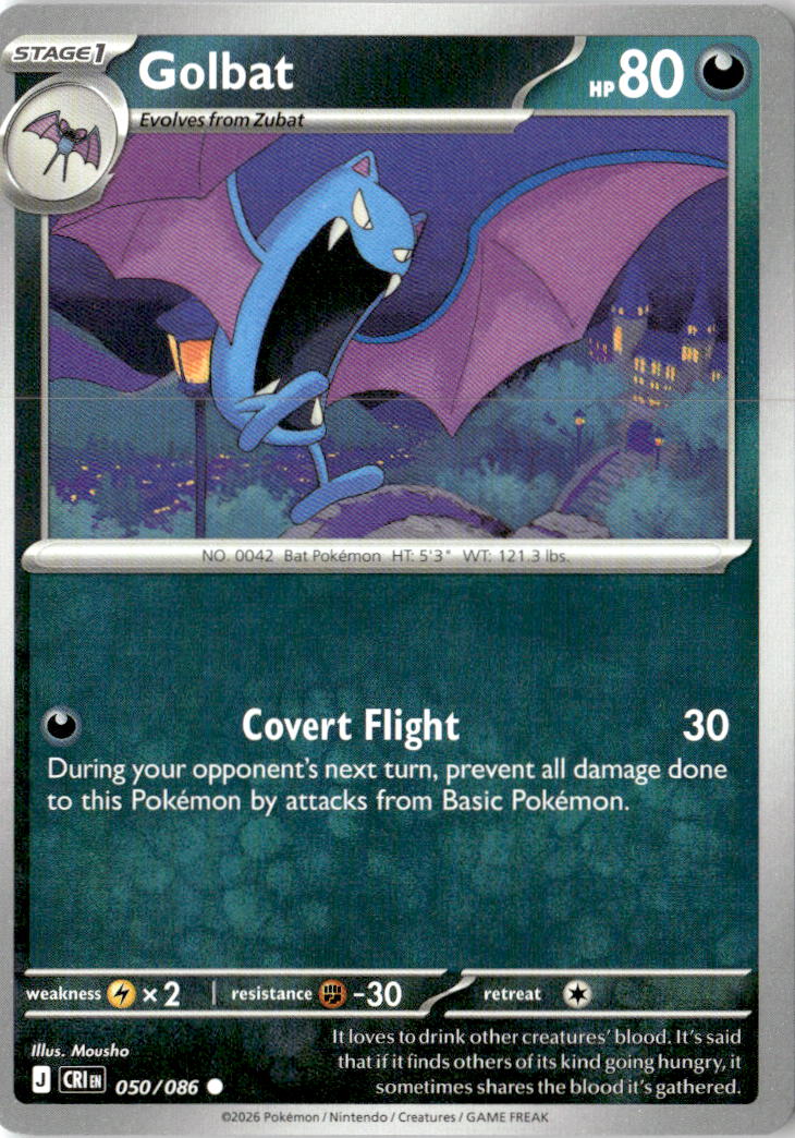 Front of Golbat 050/086 from Chaos Rising