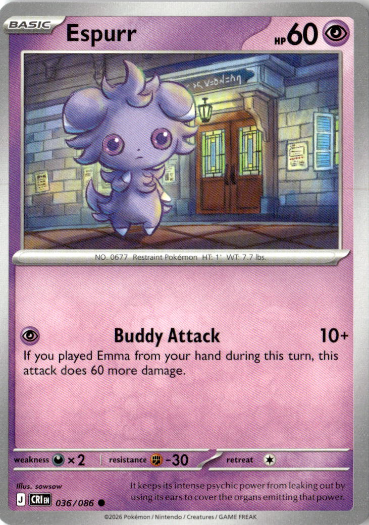 Front of Espurr 036/086 from Chaos Rising