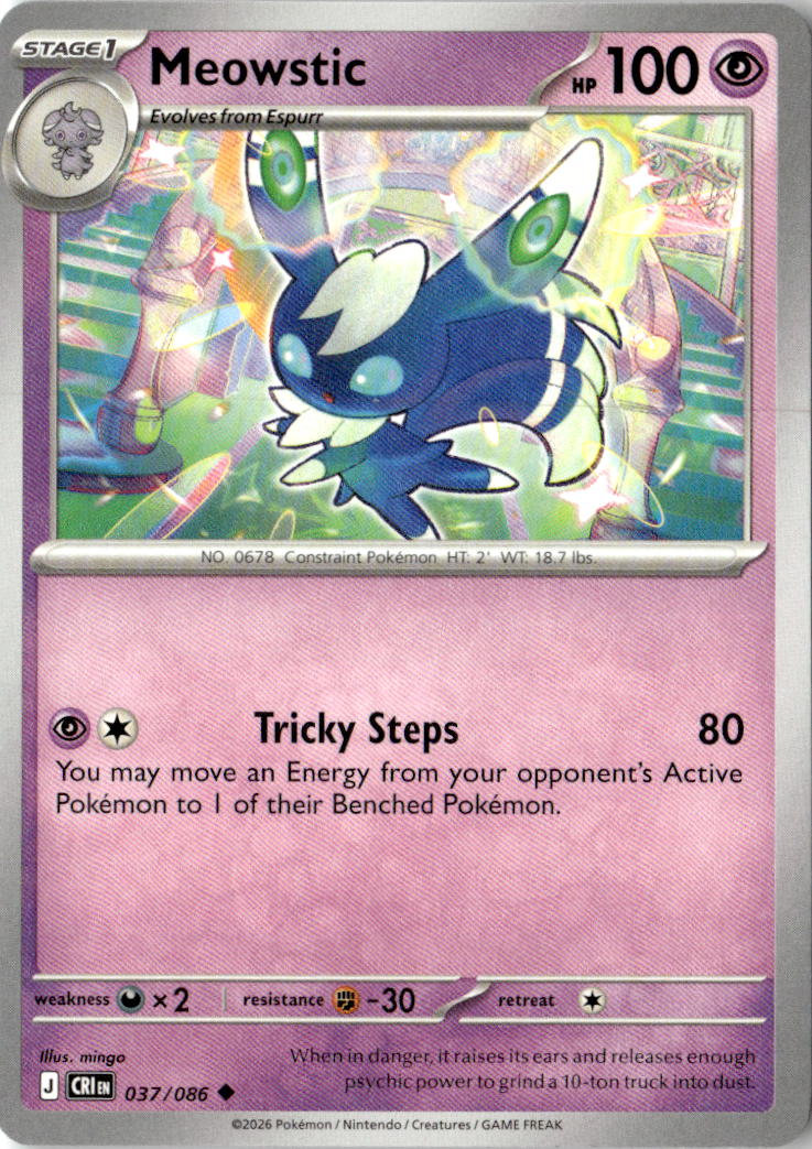 Front of Meowstic 037/086 from Chaos Rising