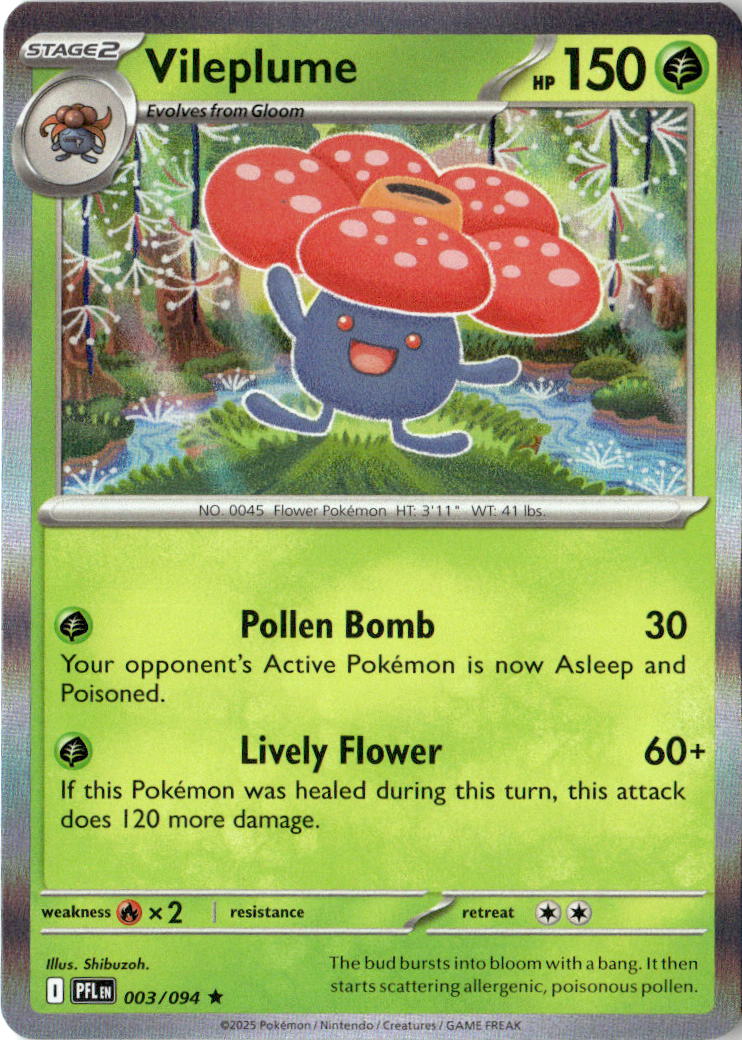 Front of Vileplume 003/094 from Phantasmal Flames