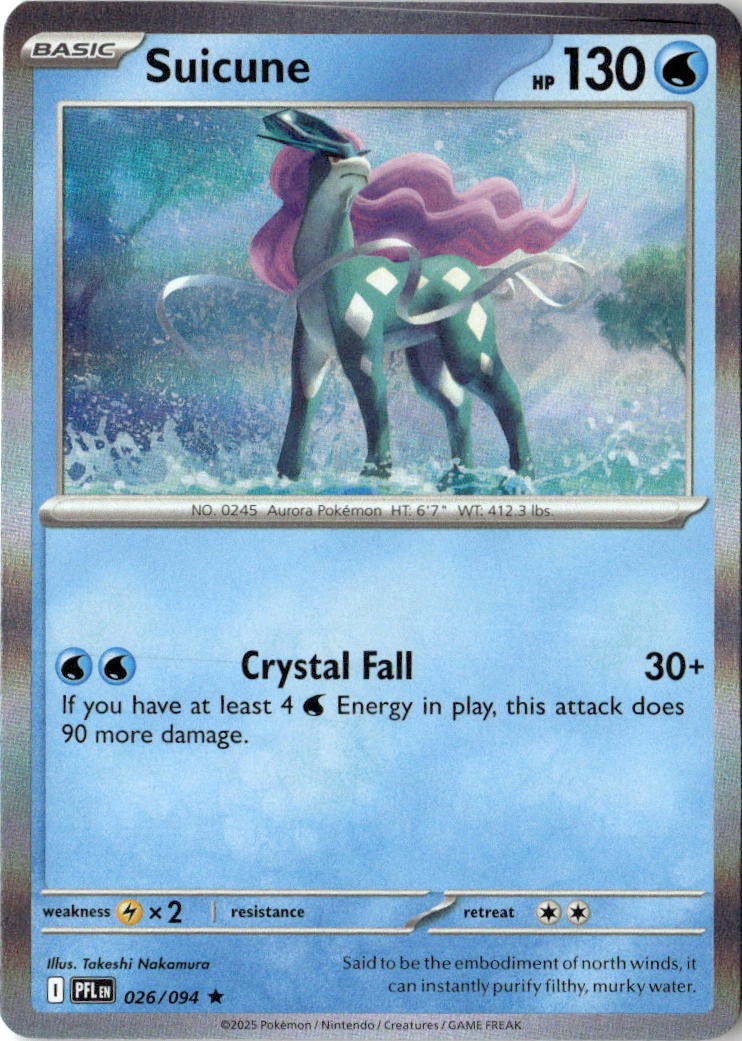 Front of Suicune 026/094 from Phantasmal Flames