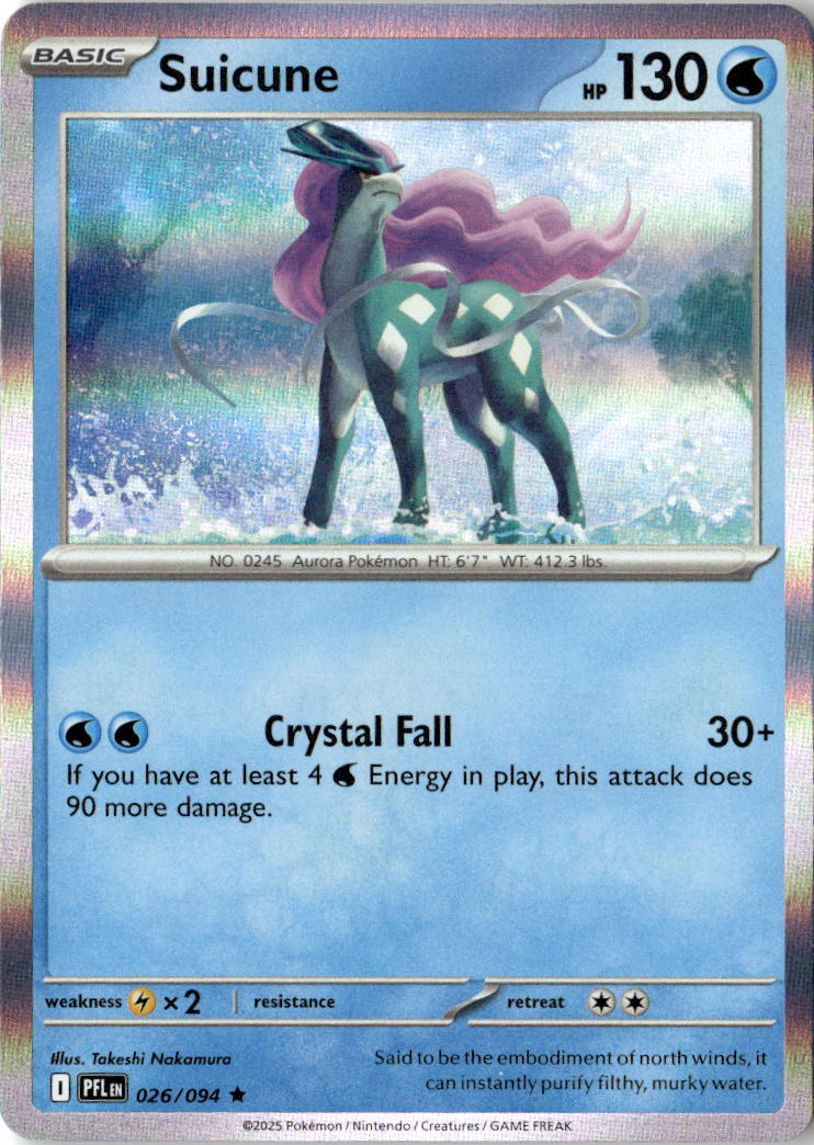 Front of Suicune 026/094 from Phantasmal Flames