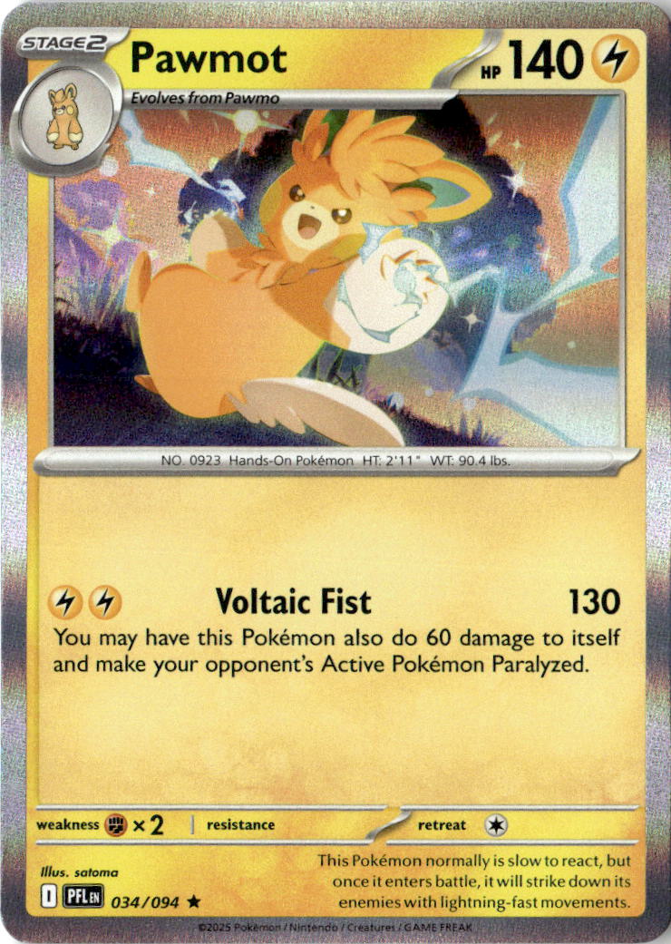 Front of Pawmot 034/094 from Phantasmal Flames