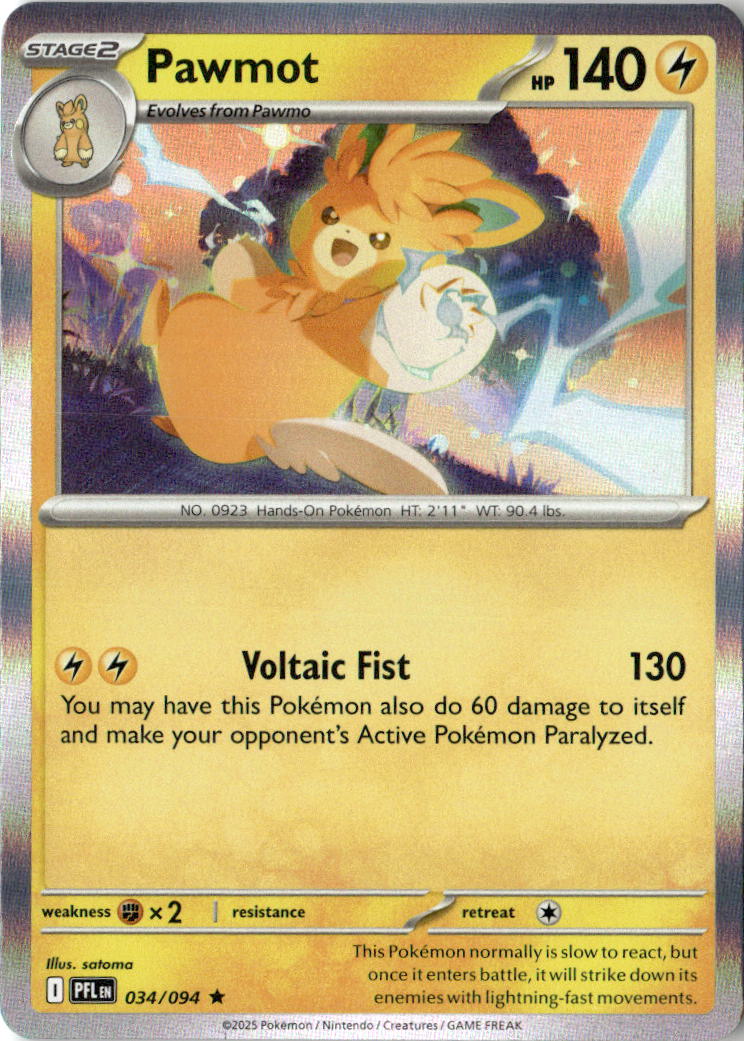 Front of Pawmot 034/094 from Phantasmal Flames