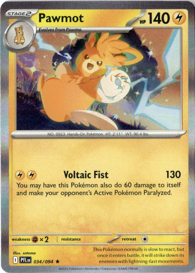 Front of Pawmot 034/094 from Phantasmal Flames