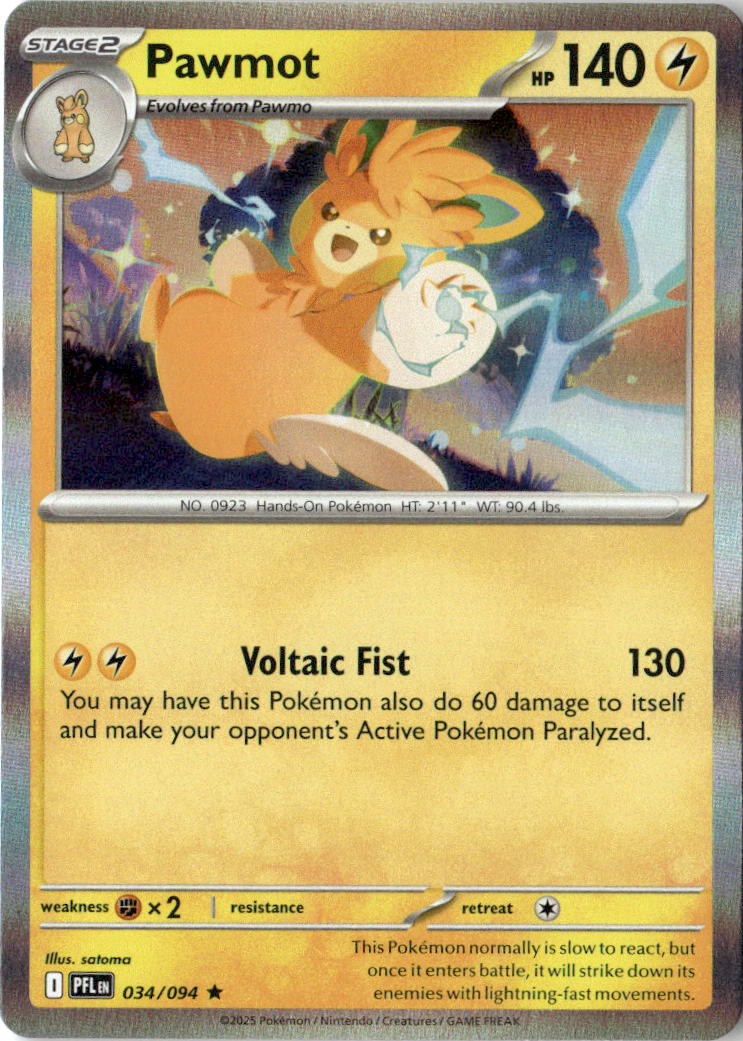 Front of Pawmot 034/094 from Phantasmal Flames