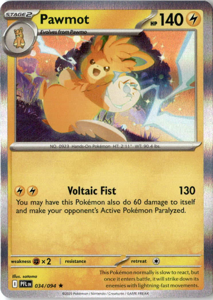 Front of Pawmot 034/094 from Phantasmal Flames