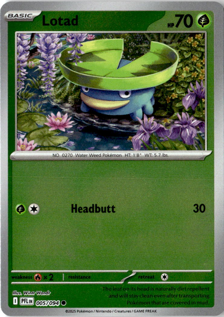 Front of Lotad 005/094 from Phantasmal Flames