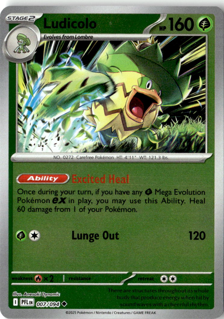 Front of Ludicolo 007/094 from Phantasmal Flames