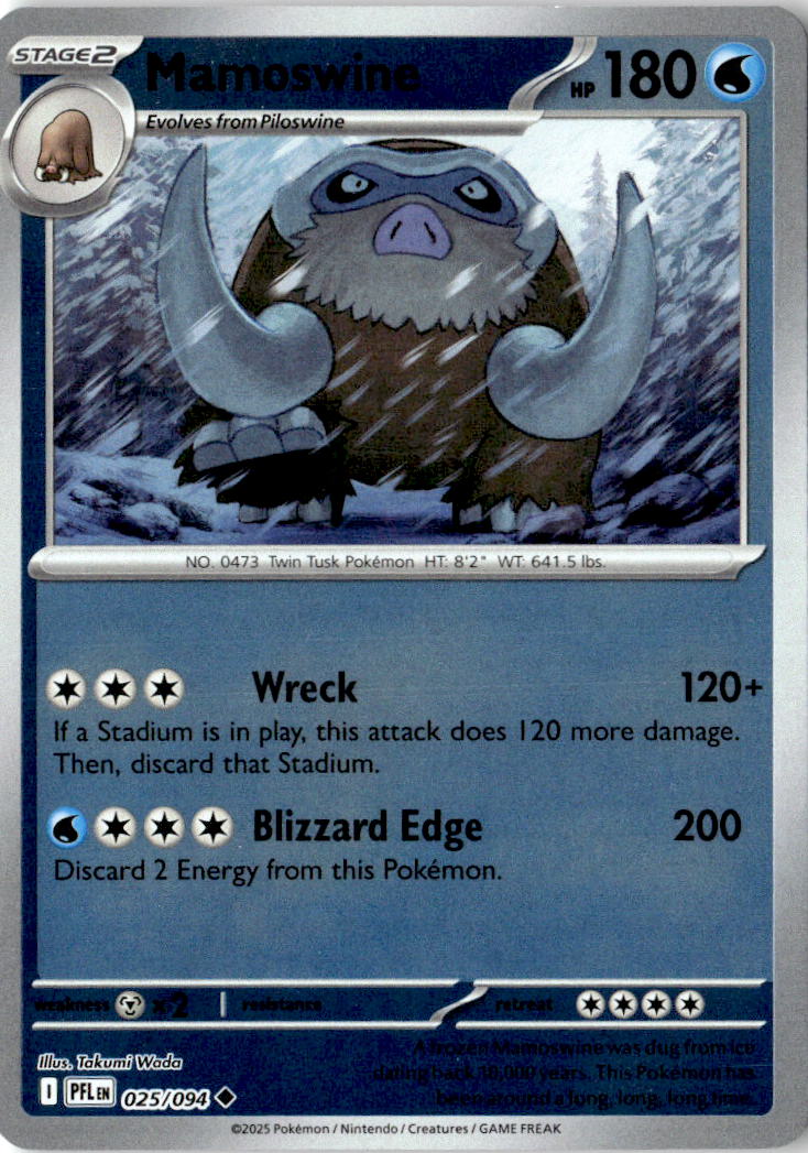 Front of Mamoswine 025/094 from Phantasmal Flames