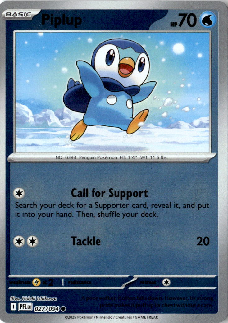 Front of Piplup 027/094 from Phantasmal Flames