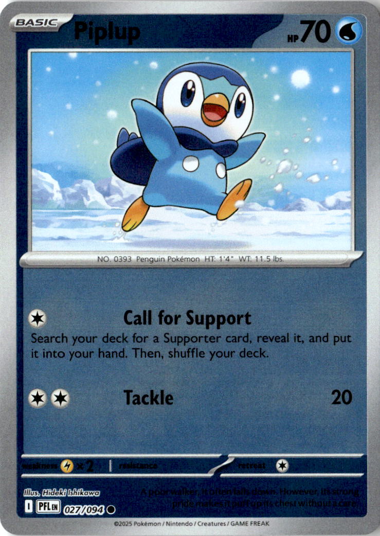Front of Piplup 027/094 from Phantasmal Flames