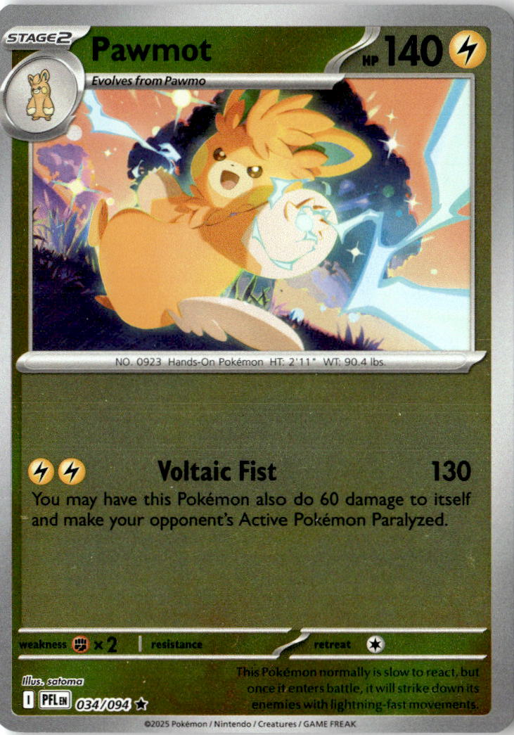 Front of Pawmot 034/094 from Phantasmal Flames
