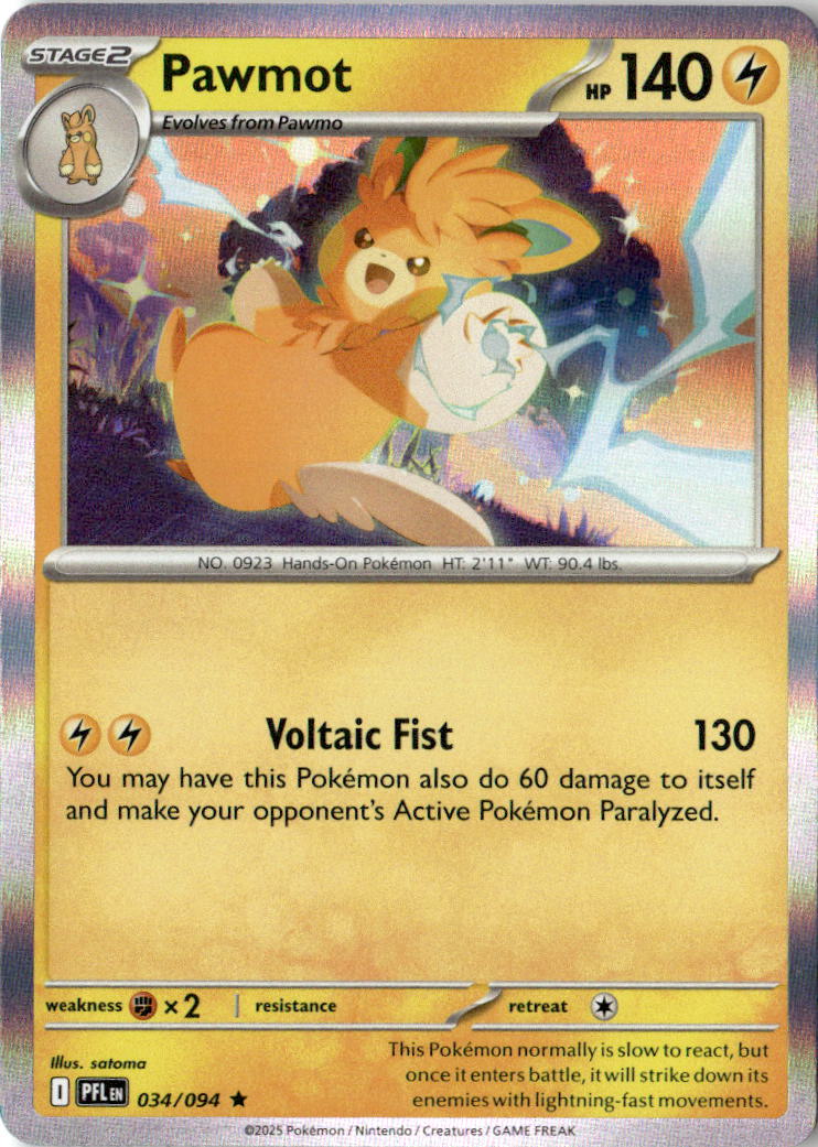 Front of Pawmot 034/094 from Phantasmal Flames