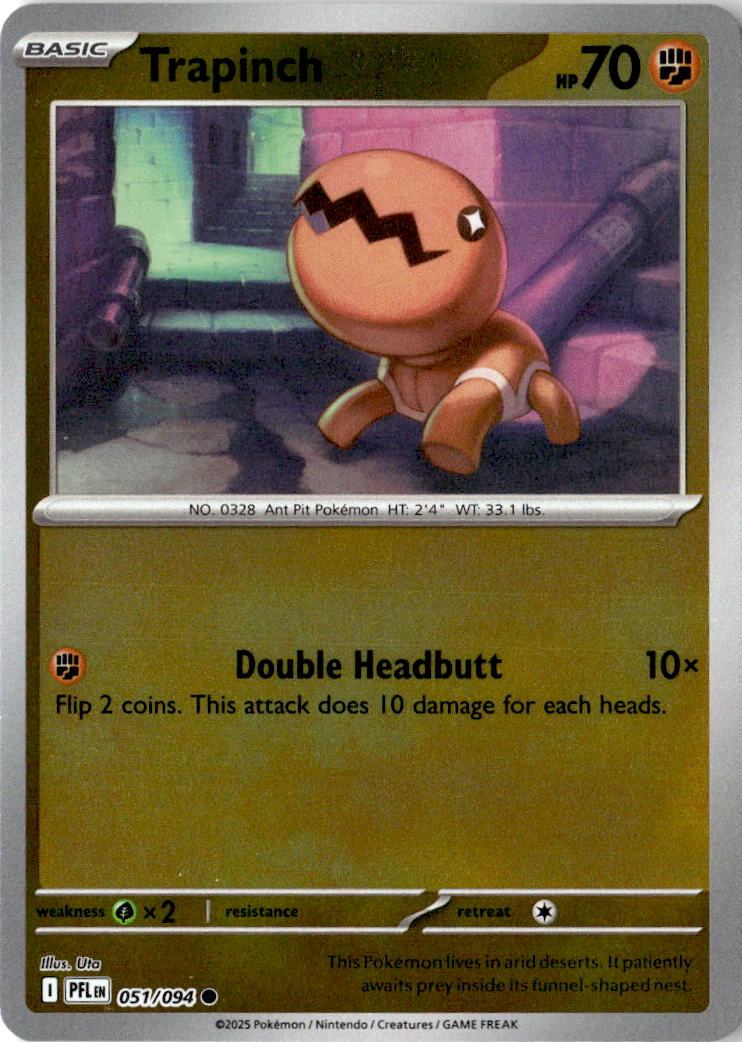 Front of Trapinch 051/094 from Phantasmal Flames