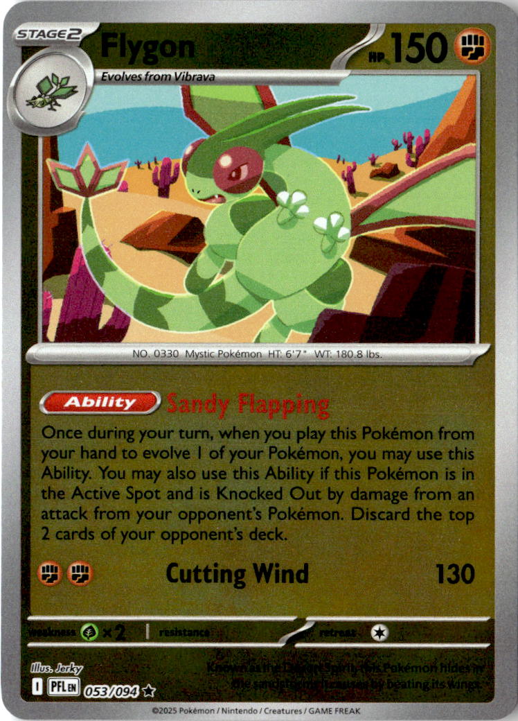 Front of Flygon 053/094 from Phantasmal Flames