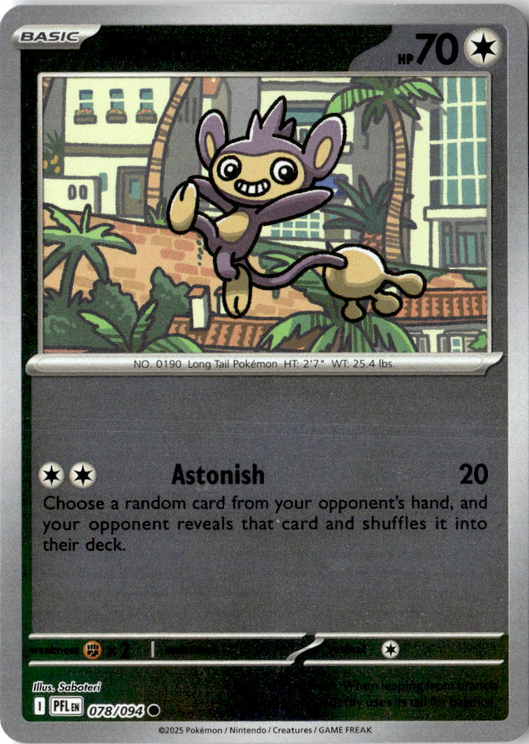 Front of Aipom 078/094 from Phantasmal Flames