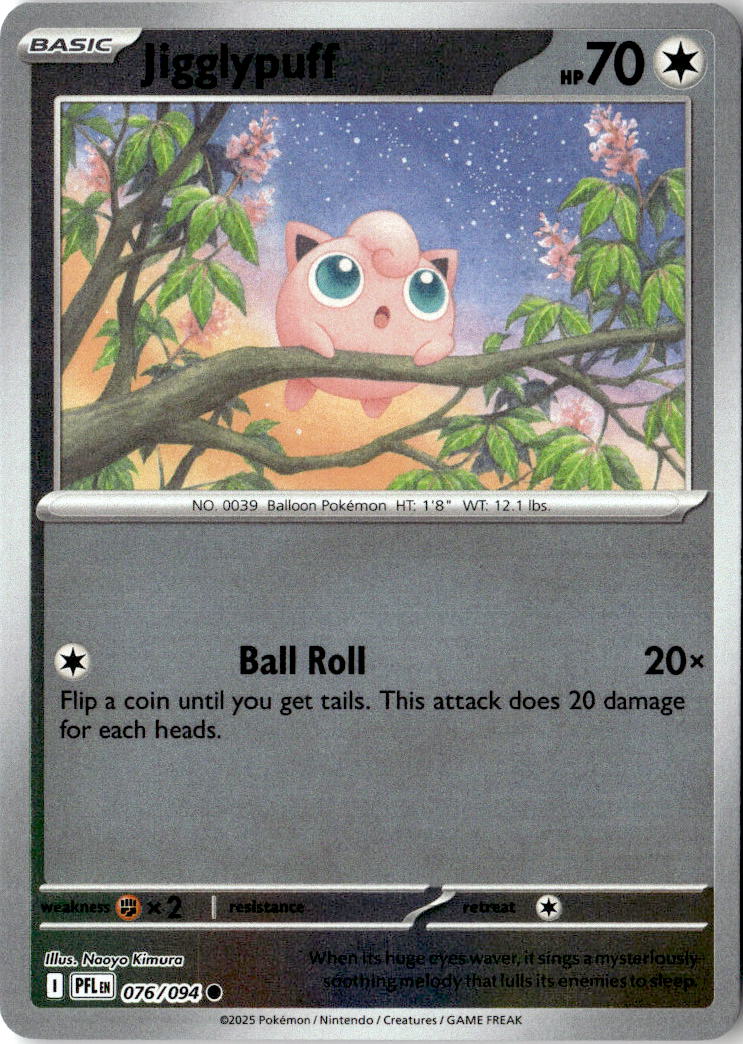Front of Jigglypuff 076/094 from Phantasmal Flames