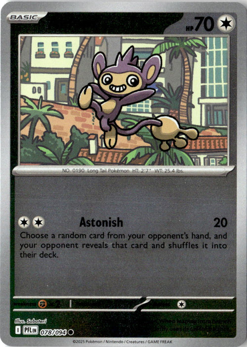 Front of Aipom 078/094 from Phantasmal Flames