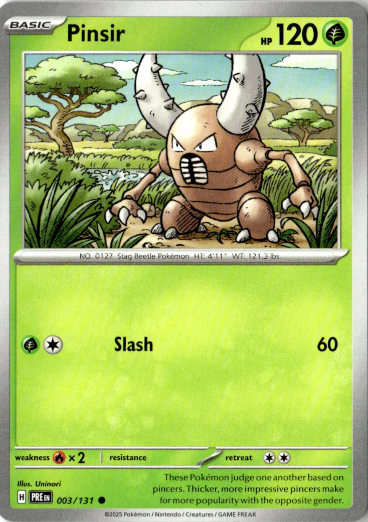 Front of Pinsir 003/131 from Prismatic Evolutions