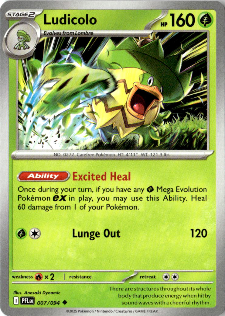 Front of Ludicolo 007/094 from Phantasmal Flames