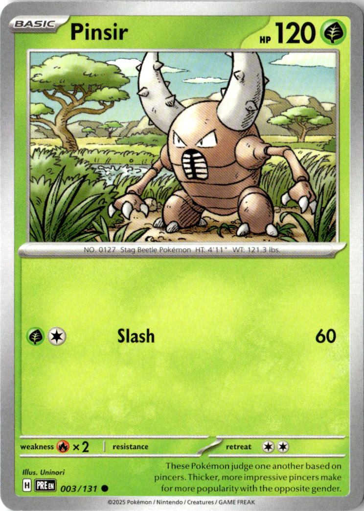 Front of Pinsir 003/131 from Prismatic Evolutions