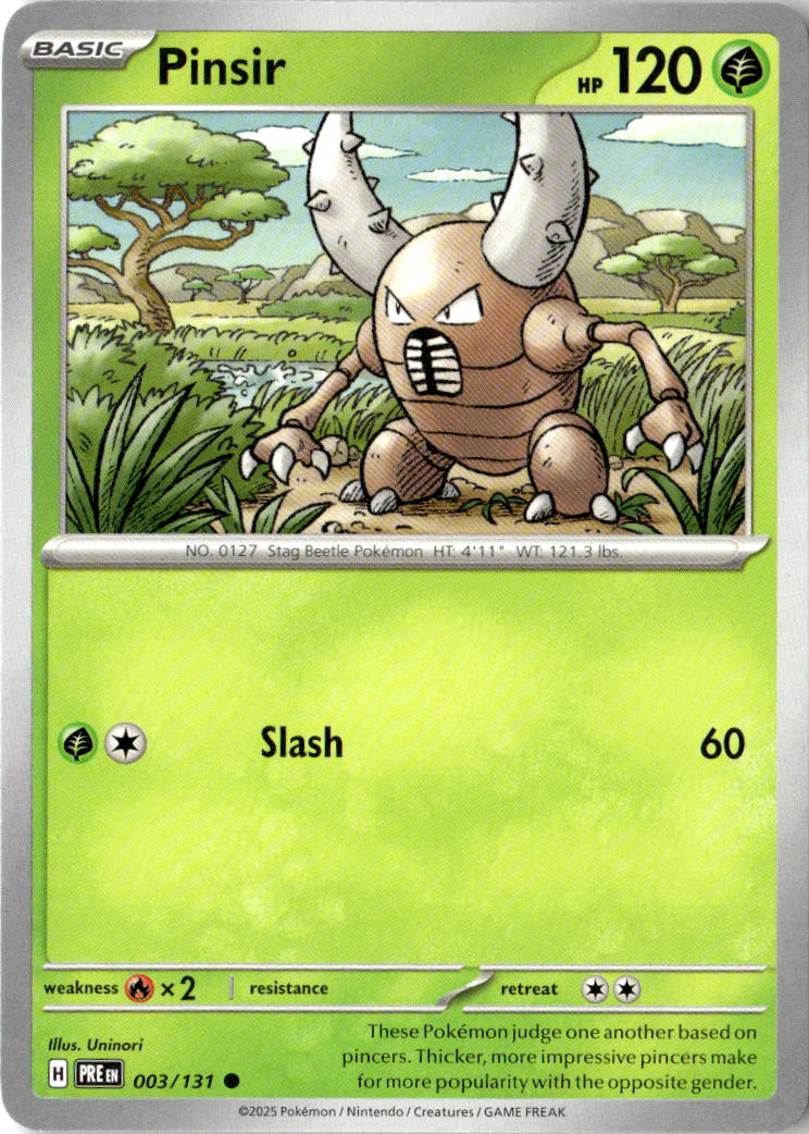 Front of Pinsir 003/131 from Prismatic Evolutions