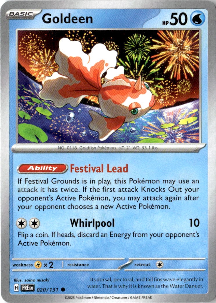 Front of Goldeen 020/131 from Prismatic Evolutions