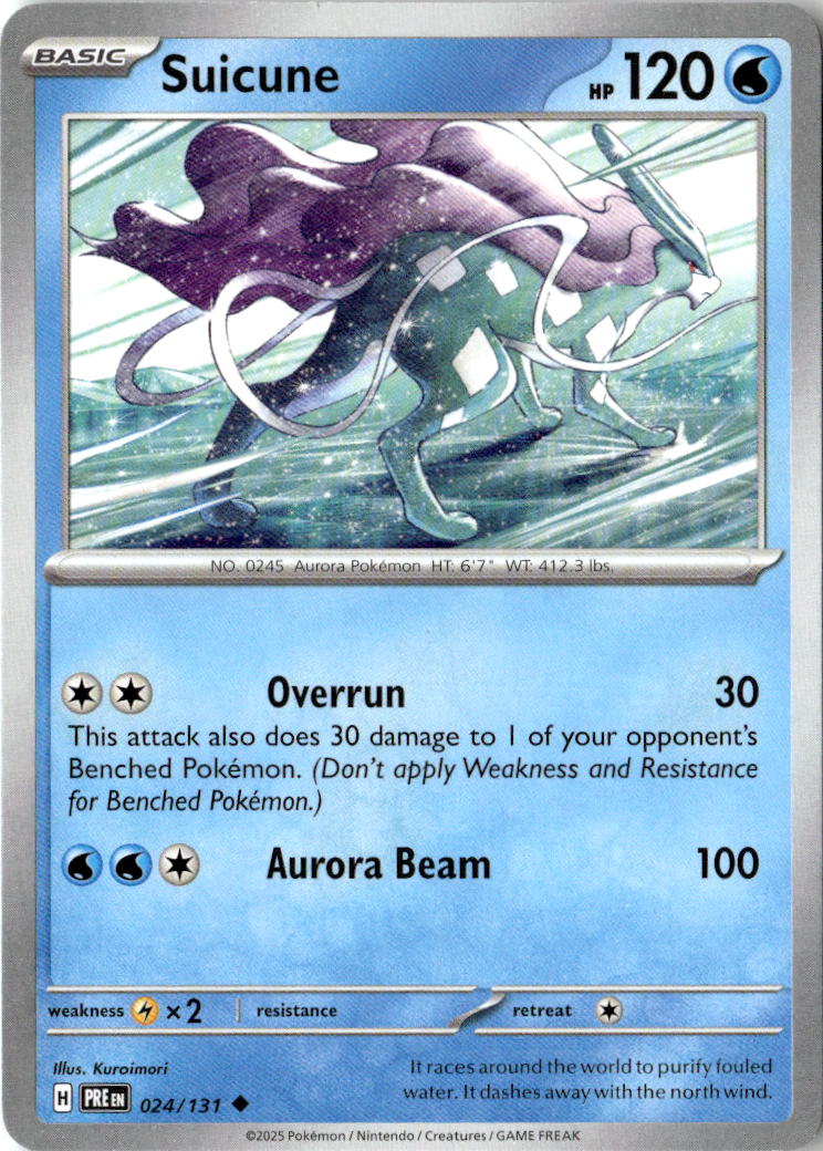 Front of Suicune 024/131 from Prismatic Evolutions