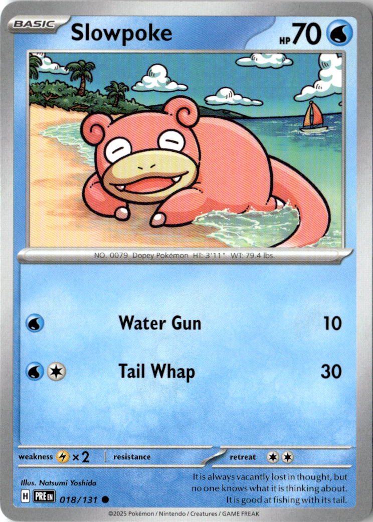 Front of Slowpoke 018/131 from Prismatic Evolutions
