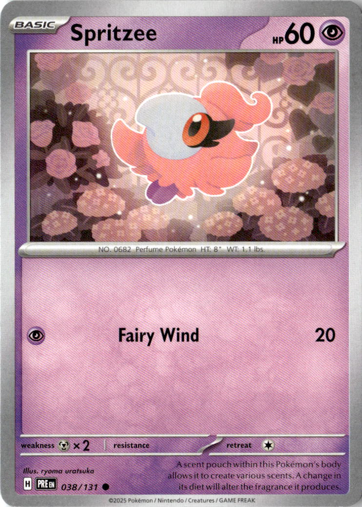 Front of Spritzee 038/131 from Prismatic Evolutions