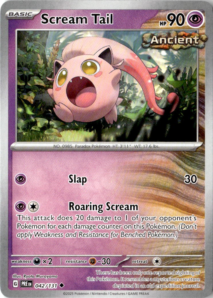 Front of Scream Tail 042/131 from Prismatic Evolutions
