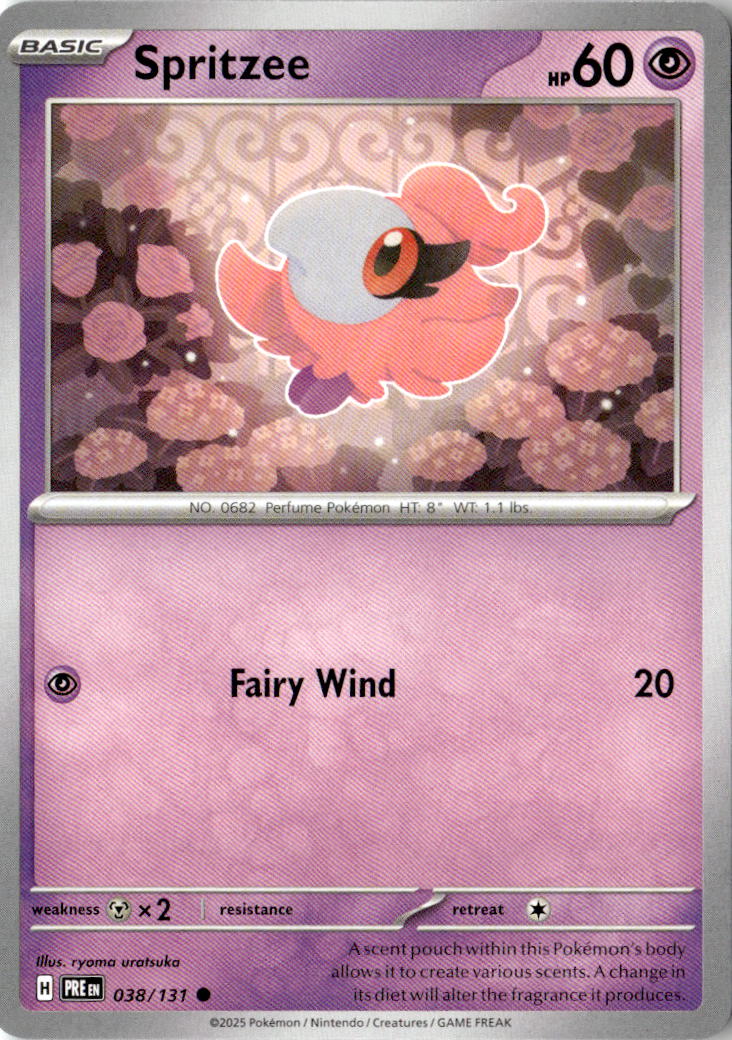Front of Spritzee 038/131 from Prismatic Evolutions