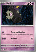 Front of Duskull 035/131 from Prismatic Evolutions