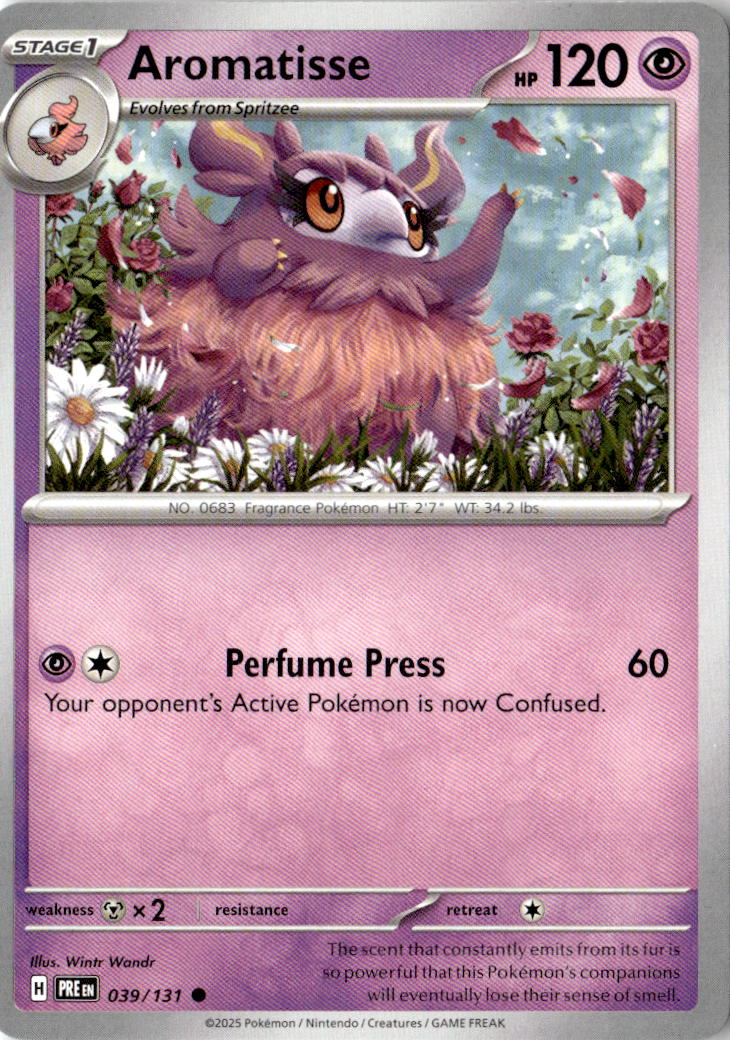 Front of Aromatisse 039/131 from Prismatic Evolutions