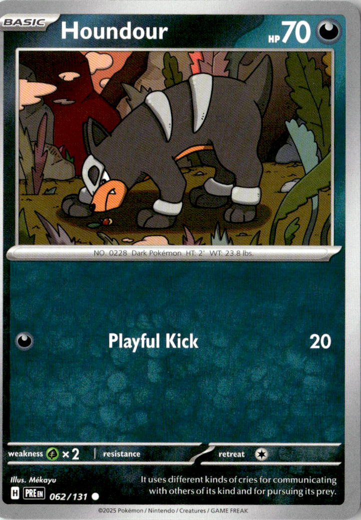 Front of Houndour 062/131 from Prismatic Evolutions
