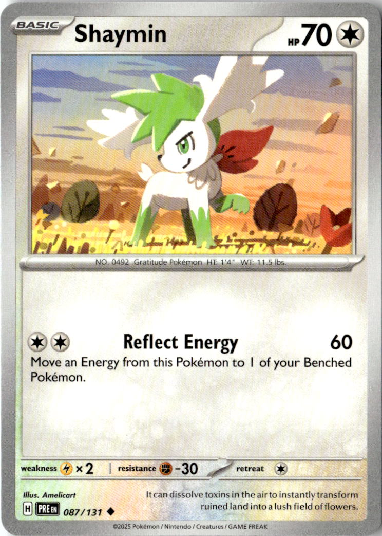 Front of Shaymin 087/131 from Prismatic Evolutions