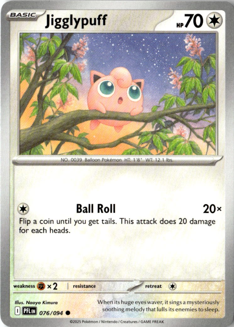 Front of Jigglypuff 076/094 from Phantasmal Flames