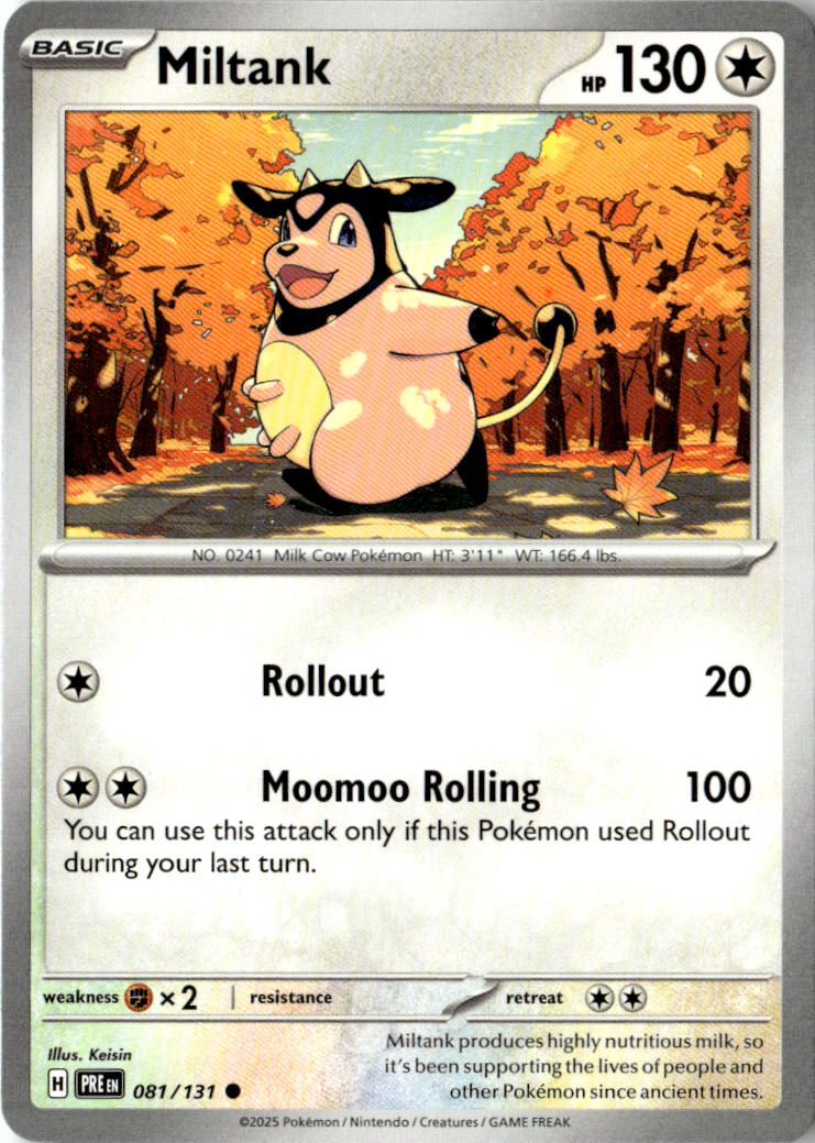 Front of Miltank 081/131 from Prismatic Evolutions