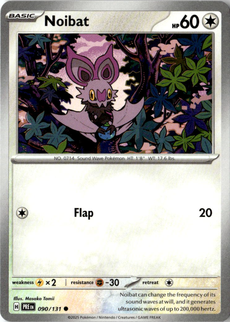 Front of Noibat 090/131 from Prismatic Evolutions
