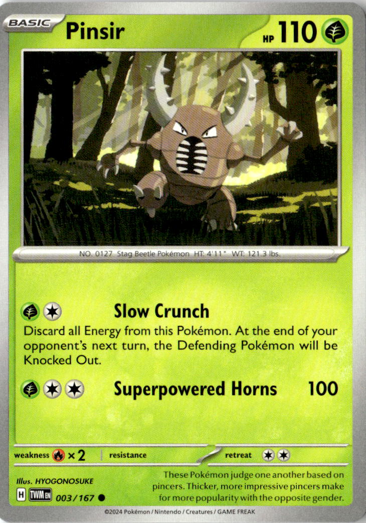 Front of Pinsir 003/167 from Twilight Masquerade