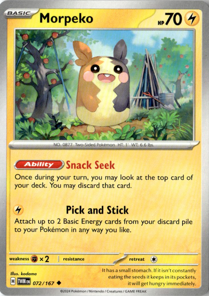 Front of Morpeko 072/167 from Twilight Masquerade